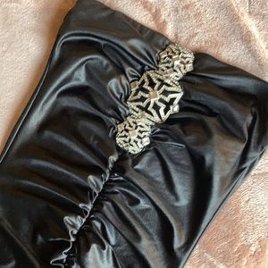 Bebe stretch metallic blue tube dress.